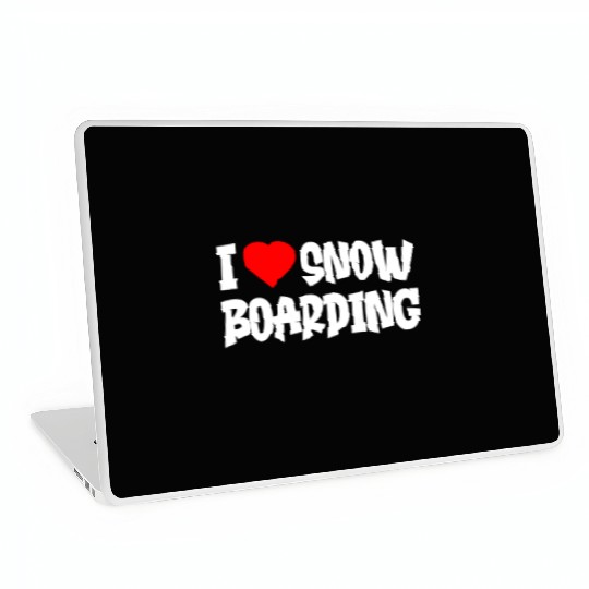 I Love Snowboarding Laptop Skins