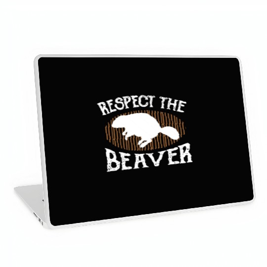 Respect The Beaver retro Beaver Lover groundhog Laptop Skins