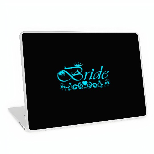 Bride Bachelorette Party Blue Laptop Skins