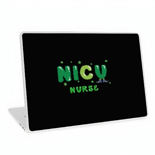 Cute NICU nurse St. Patrick's design Laptop Skins