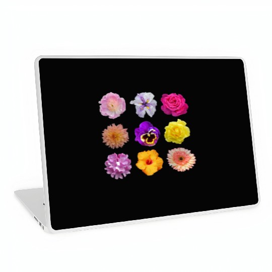 Colorful spring flowers pattern Laptop Skins