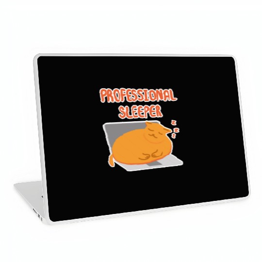 Professional Sleeper Lazy orange cat Laptop Skins