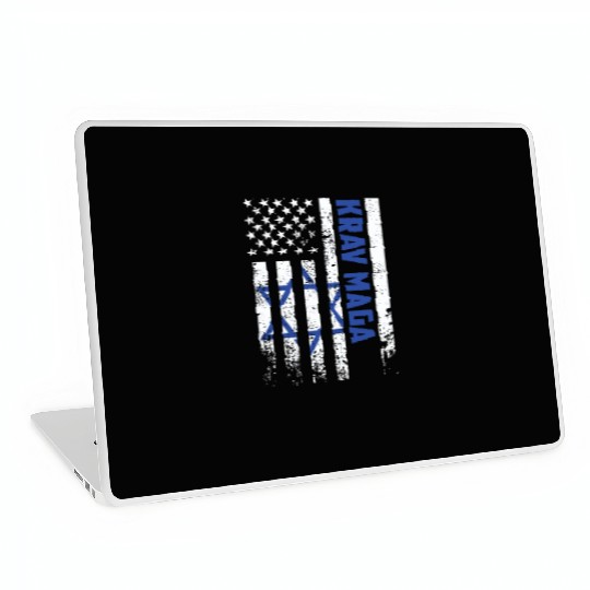 Krav Maga American USA Israel Flag Laptop Skins