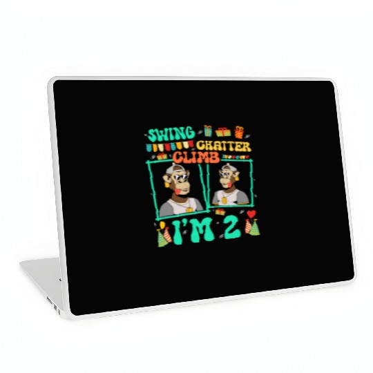 Swing Chatter Climb I'm 2 Monkey Lover Kid 2nd Laptop Skins