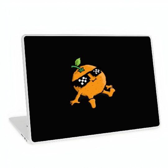 Cool Relaxing Orange Fruit Pixel Sunglasses Face Laptop Skins