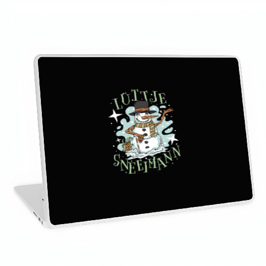 Happy snowman christmas Laptop Skins