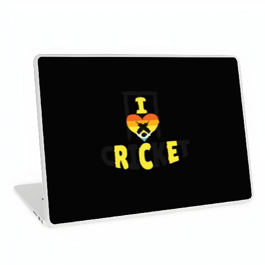 I Love Cricket Laptop Skins