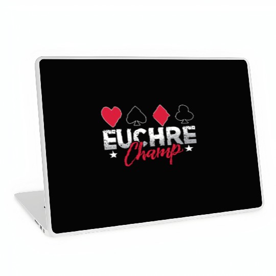 Euchre Champ Playing Cards Pinochle Board Game Laptop Skins