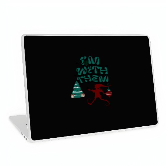 "Im with them" Christmas Elf design Laptop Skins