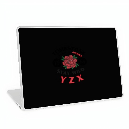 Tombstone Arizonna red rose Laptop Skins