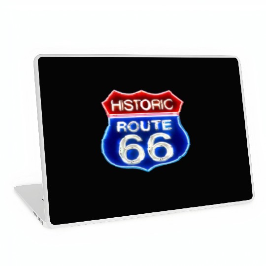 Route 66 neon sign Laptop Skins