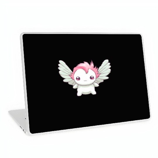 Sweet Axolotl with Angel Wings: Heavenly Design Laptop Skins
