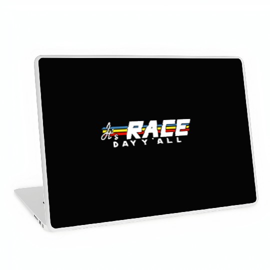 It s Race Day Y all White Text Laptop Skins