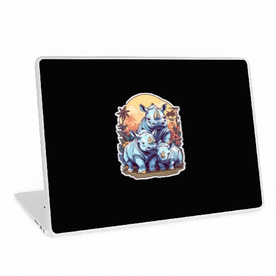 Rhinos Kawaii Laptop Skins