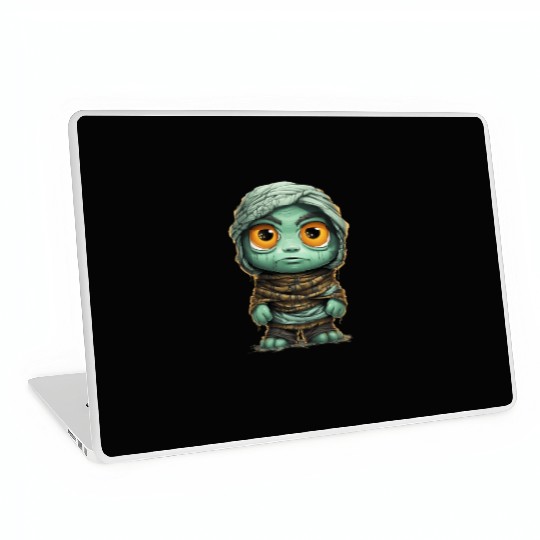 Halloween Spooky Cartoon Mummy Laptop Skins
