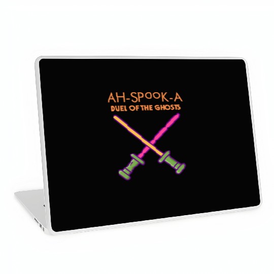Ahs-Booka: Duel of the Ghosts Retro Halloween Laptop Skins