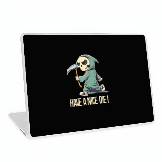 Cute Chibi Grim Reaper Laptop Skins