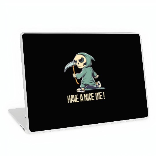 Cute Chibi Grim Reaper Laptop Skins