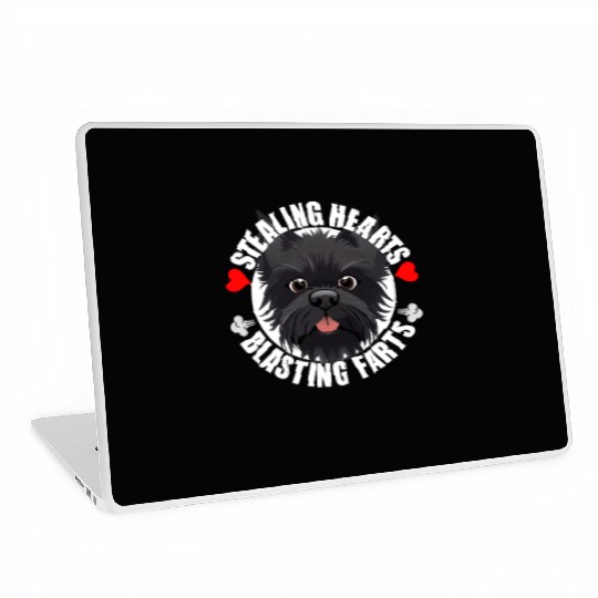 Affenpinscher Comedy Stealing Hearts Blasting Laptop Skins