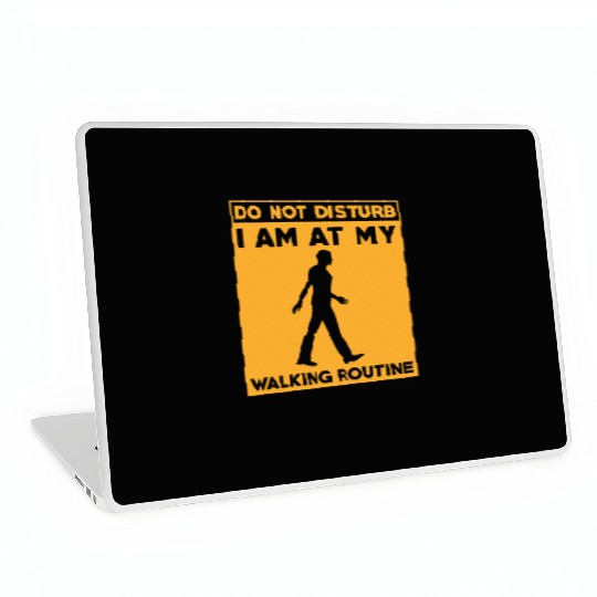 Walking Routine Fitness Design - Do Not Disturb Laptop Skins