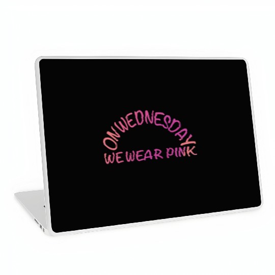 on wednesday we wear pink Laptop Skins
