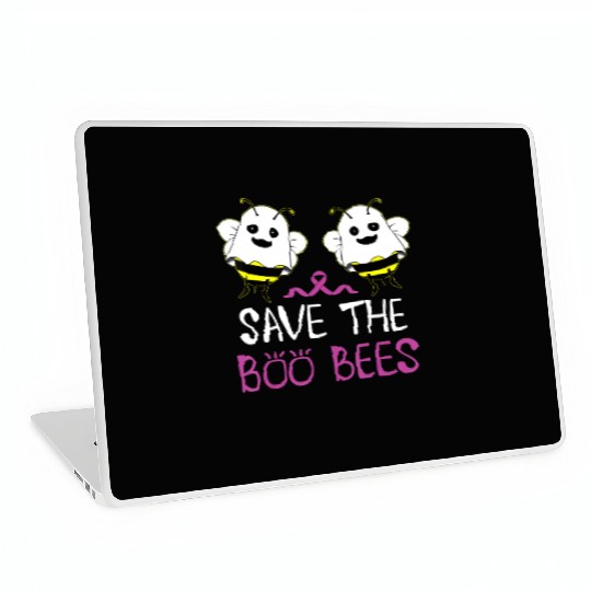 Save The Boo Bees Breast Cancer Awareness Laptop Skins