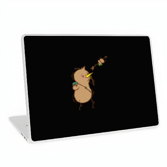 Kiwi with Bow and Arrow Bird and Fruit Laptop Skins