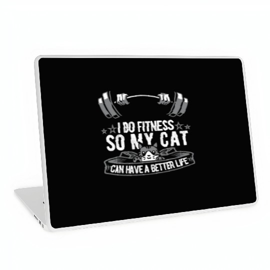 Fitness Workout Gym Cat Laptop Skins