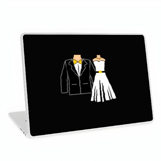 Wedding clothes bride groom Laptop Skins