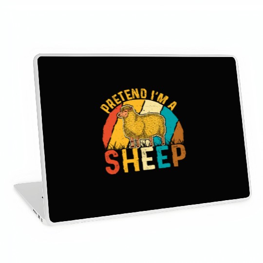 Sheep Lover Funny Pretend I'm a Sheep Retro Lamb Laptop Skins