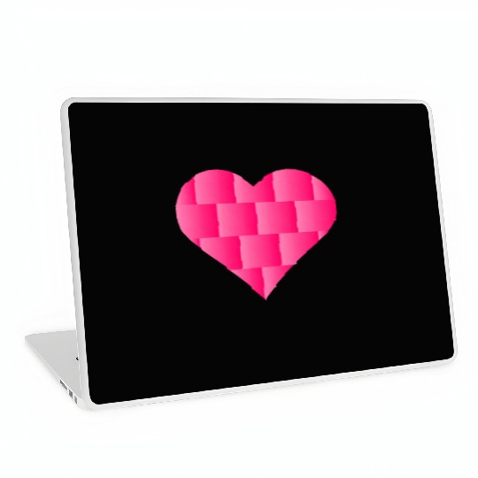 Pink Cute Heart Icon Laptop Skins