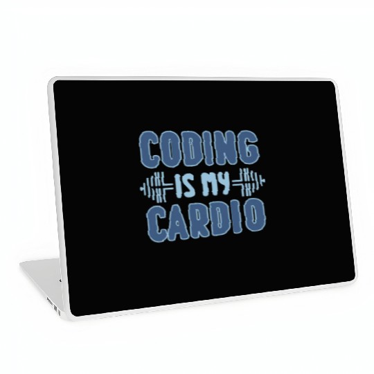 Coding Is My Cardio | Programmer Fitness Fun Laptop Skins