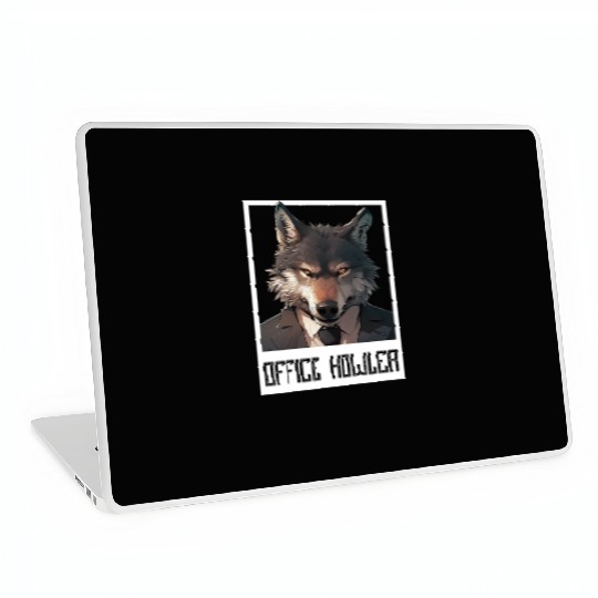 Office Howler. Business wolf Laptop Skins