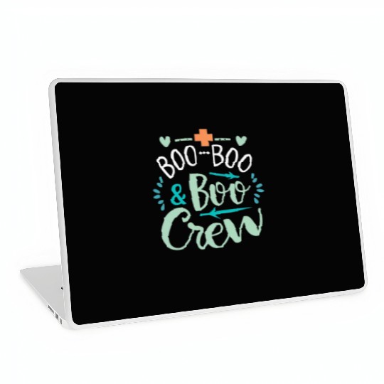 Boo Boo Crew Ghost Halloweent-chirt Laptop Skins
