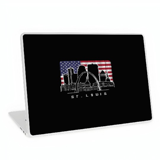 St. Louis Missouri American Flag Laptop Skins