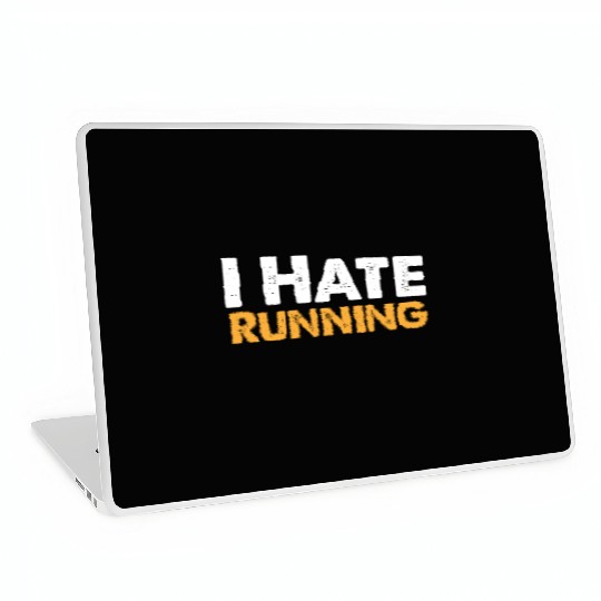 Mens I Hate Running Laptop Skins Funny Sarcastic