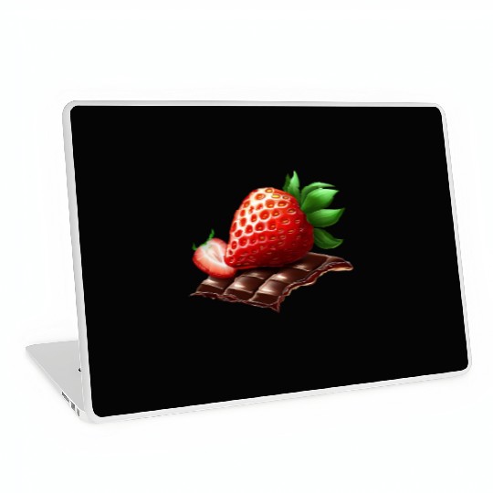 Sweet Temptation: Strawberry Meets Dark Chocolate Laptop Skins