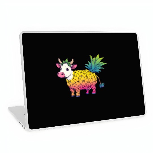 Cow in pineapple costume - Fruity joy Laptop Skins