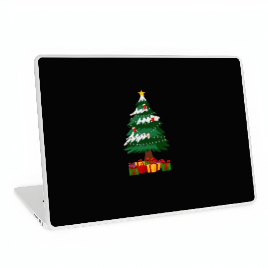 Merry Christmas Tree with Surprise Presents Boxes Laptop Skins