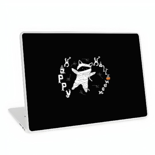 Halloween Cat Mummy For Cat Lover Laptop Skins