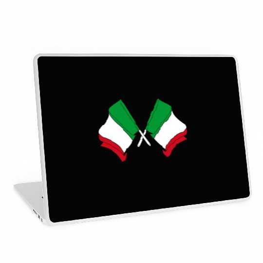 Flags of Italy crossed Laptop Skins