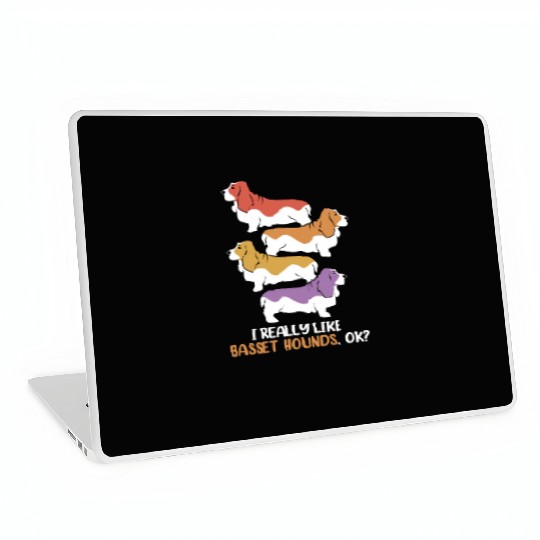 Basset Hound Dog Lover I Really Like Basset Hound Laptop Skins