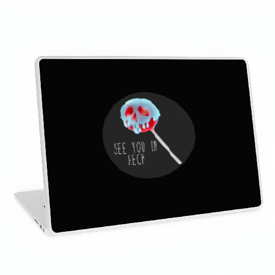 See You In Heck Poison Skull Candy Laptop Skins