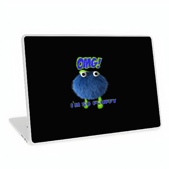 OMG Im So Fluffy, Cute Furry monster. Laptop Skins