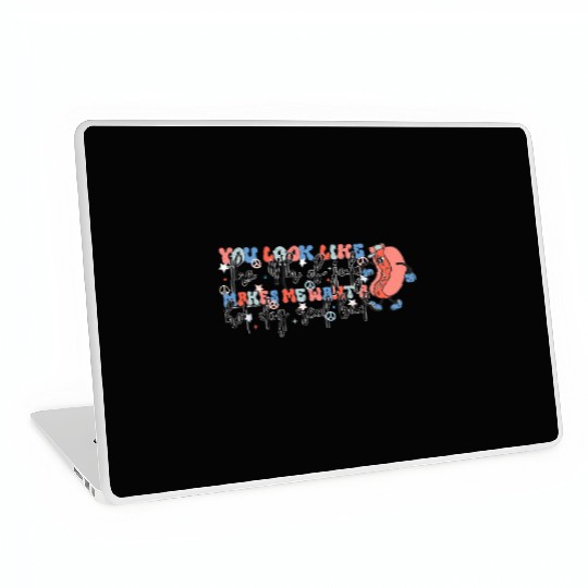 4th of july makes me want a hot dog real bad Laptop Skins