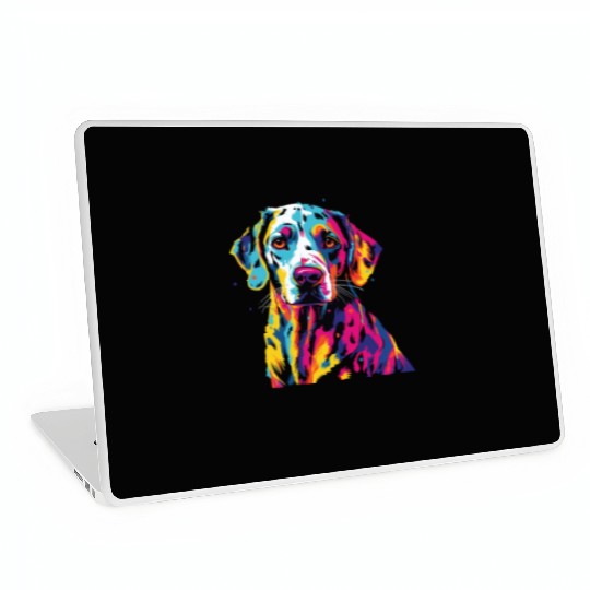 Watercolor Colorful Dalmatian Laptop Skins