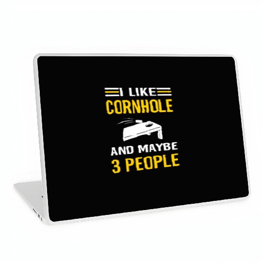3 People Cornhole Laptop Skins