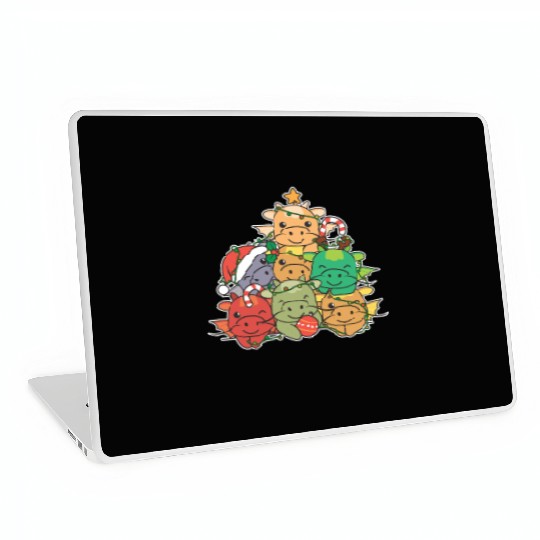 Dragon Christmas Tree Funny Animal Christmas Laptop Skins