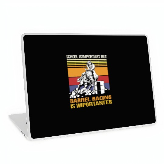 Funny Barrel Racing For Students Horse Riding Laptop Skins