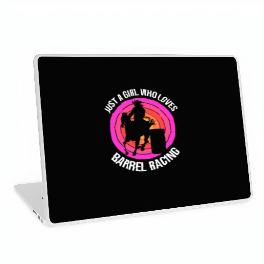 Just A Girl Who Loves Barrel Racing Rodeo Cowgirl Laptop Skins